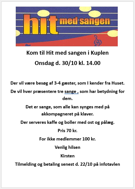 Hit med sangen